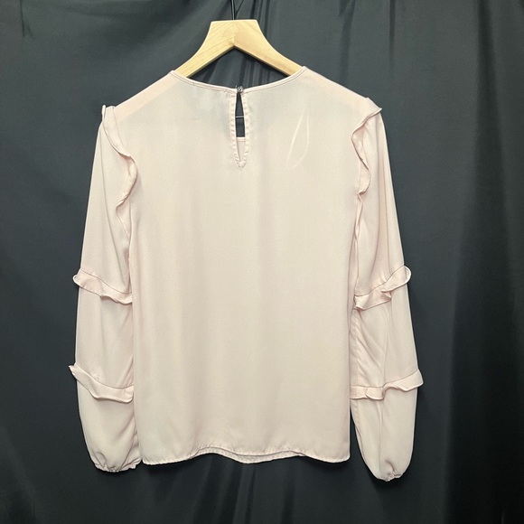 CeCe Light Pink Tiered Ruffle Sleeve Blouse - Picture 9 of 9